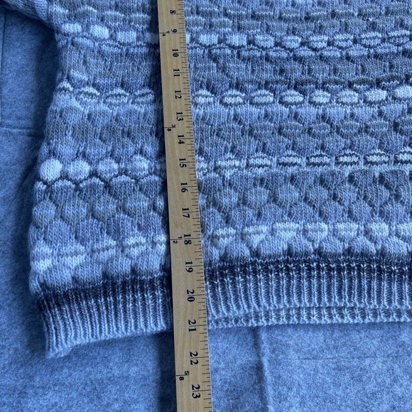 Vicario Cinque Italian Wool Blend Sweater Womens Small Gray Striped Chunky - Picture 11 of 11